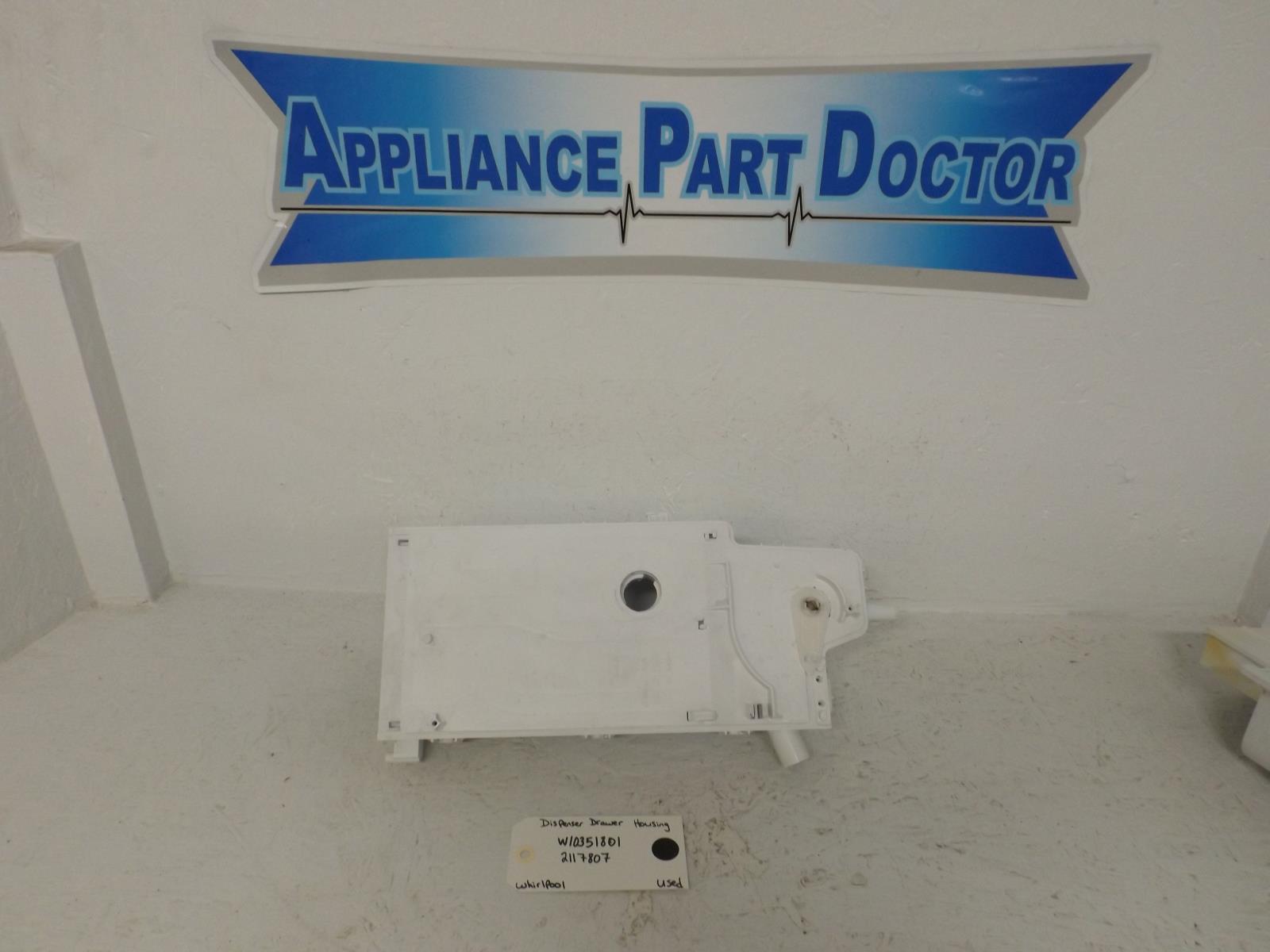 Whirlpool Washer W10351801 2117807 Dispenser Drawer Housing Used Whirlpool Washer W10351801 2117807 Dispenser Drawer Housing Used